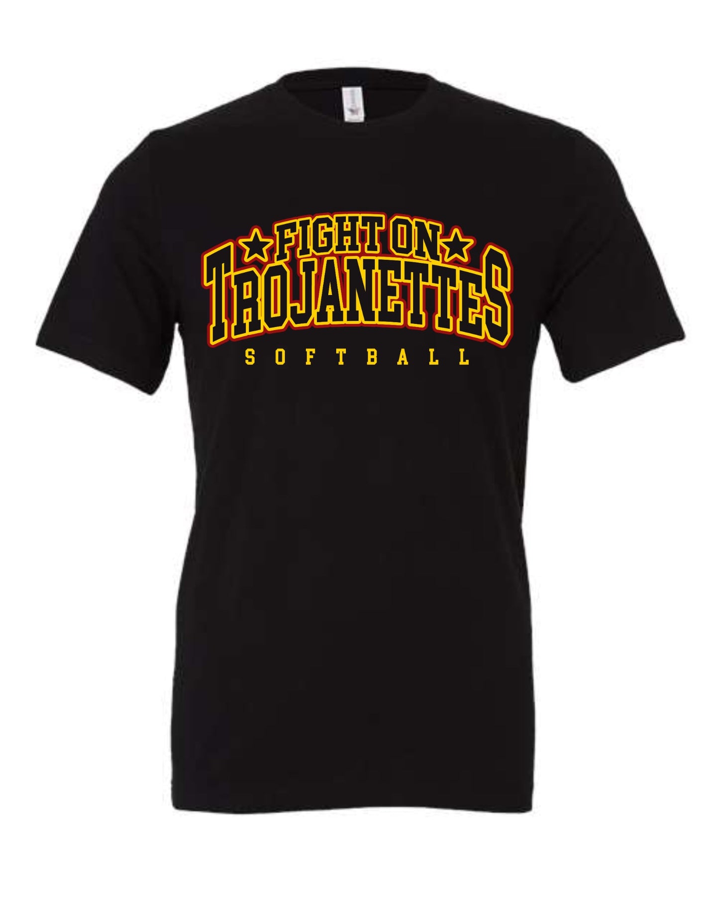 Fight On Trojanettes Softball Tee - Black