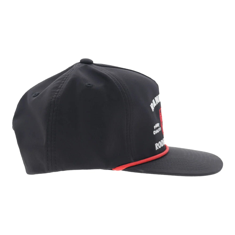 Hooey Men’s Rank Stock Hat - Full Surround Black with White/Red Embroidery