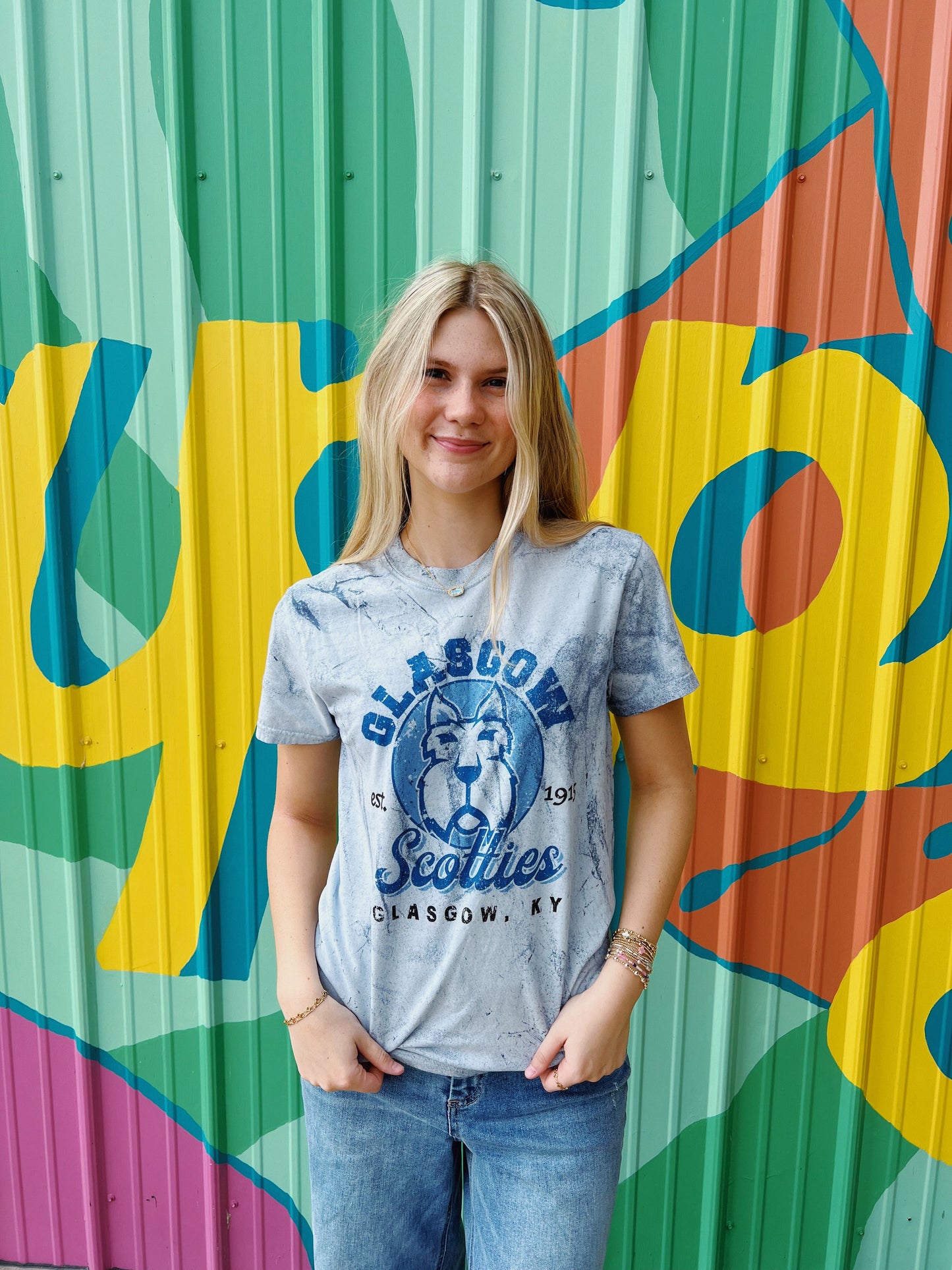 Glasgow Scotties Acid Wash Comfort Colors Tee