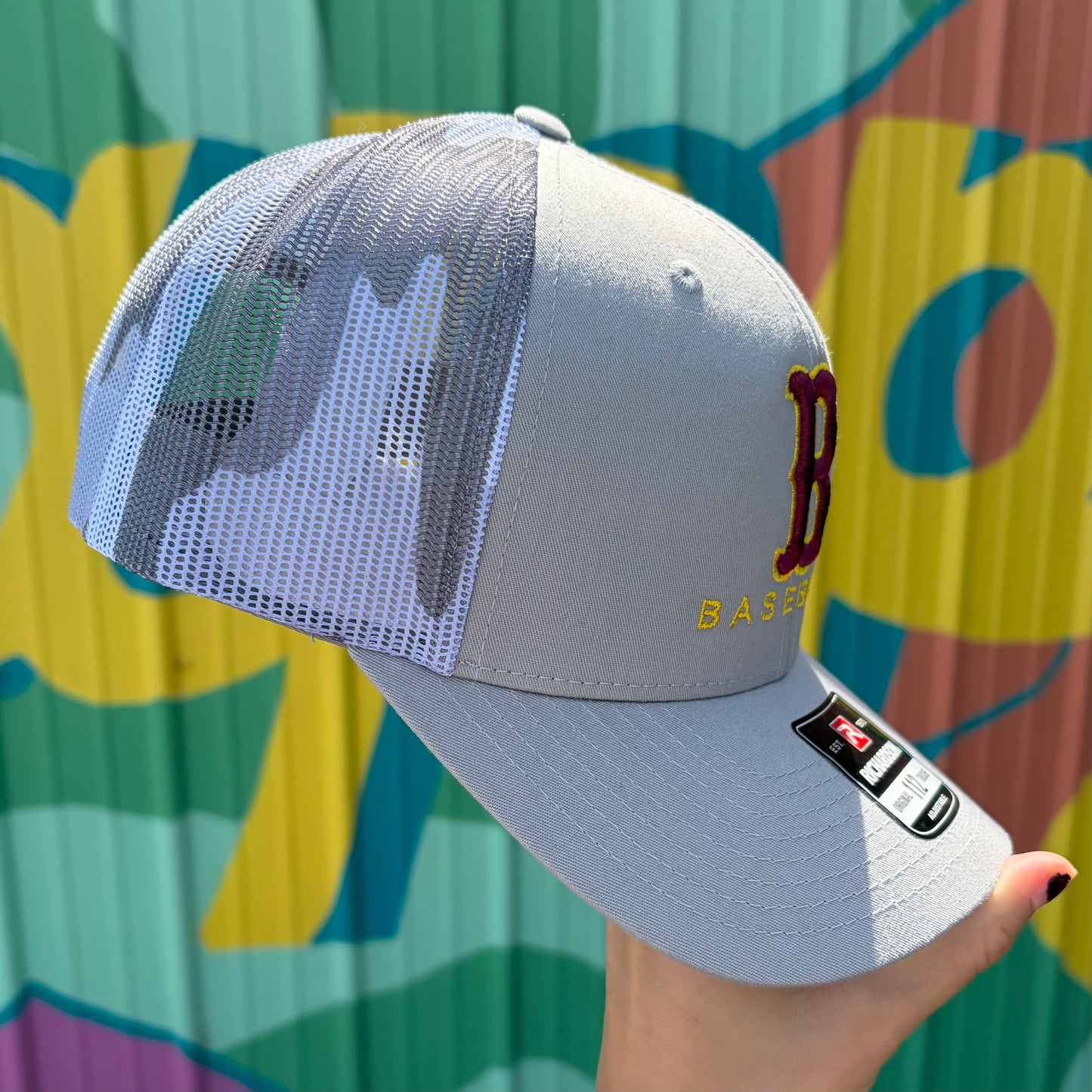 BC Baseball Embroidered Trucker Hat- Grey Camo