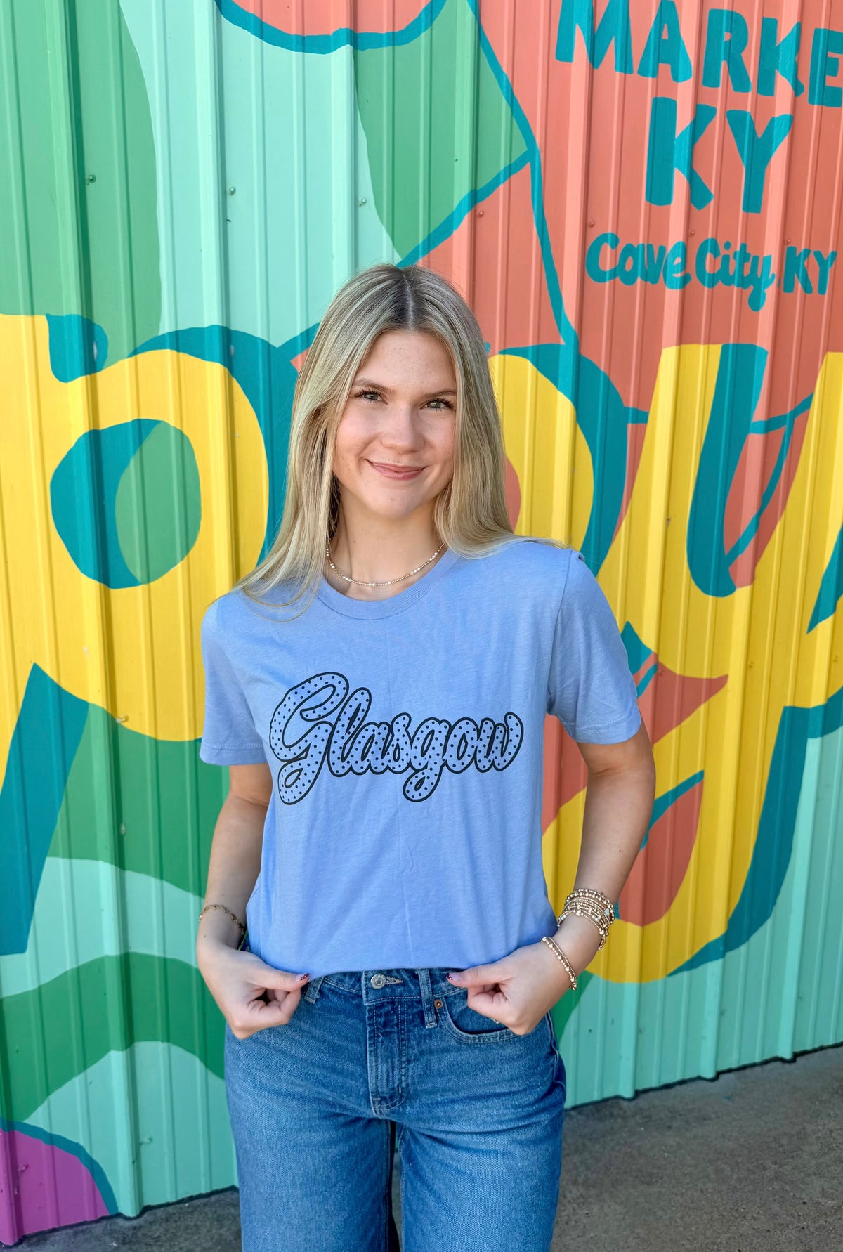Glasgow Polka Dot Tee - Blue