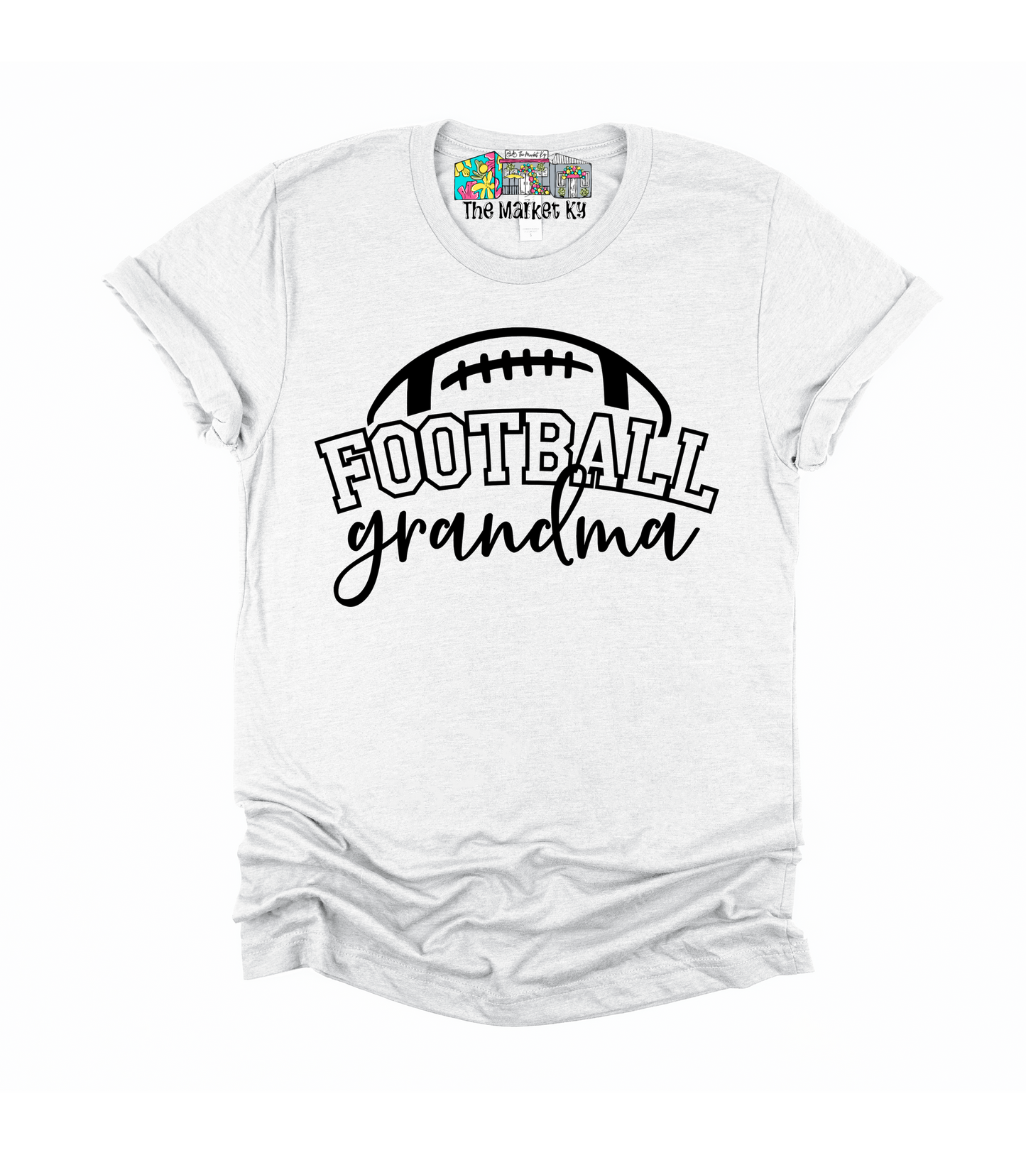 Football Grandma Tshirt Grey