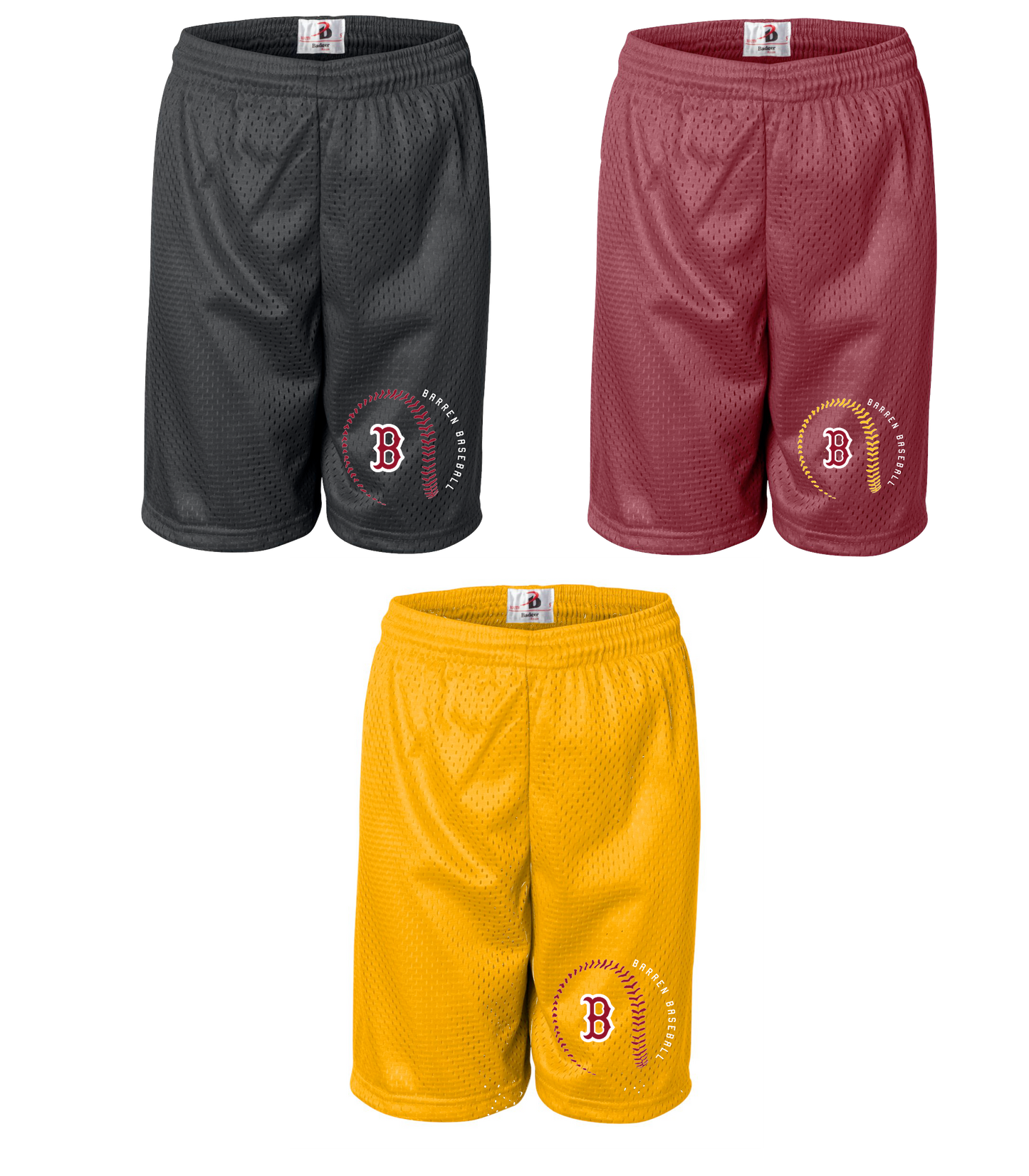 Barren Baseball Mesh Shorts (Youth & Adult)