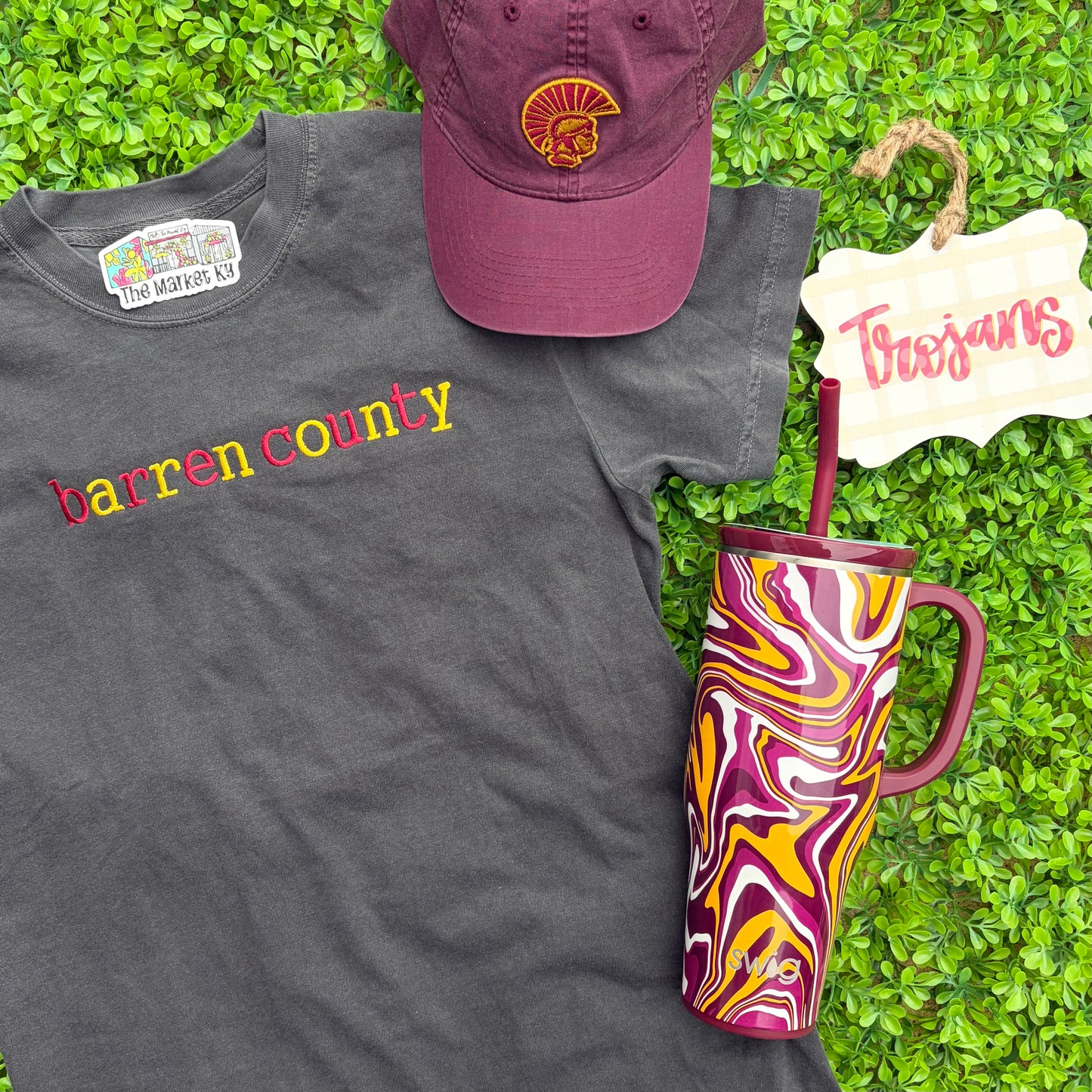 Barren County Embroidered Comfort Colors Tee (Youth & Adult)