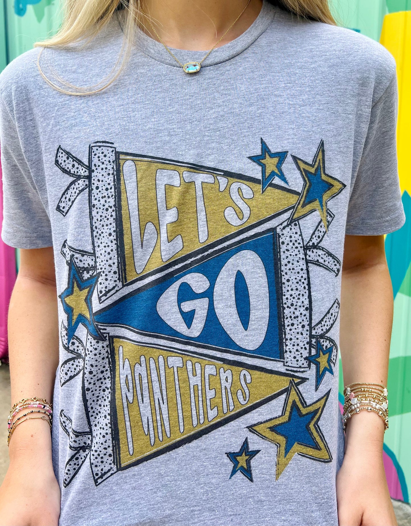 Panthers Pennants Tee - Gray