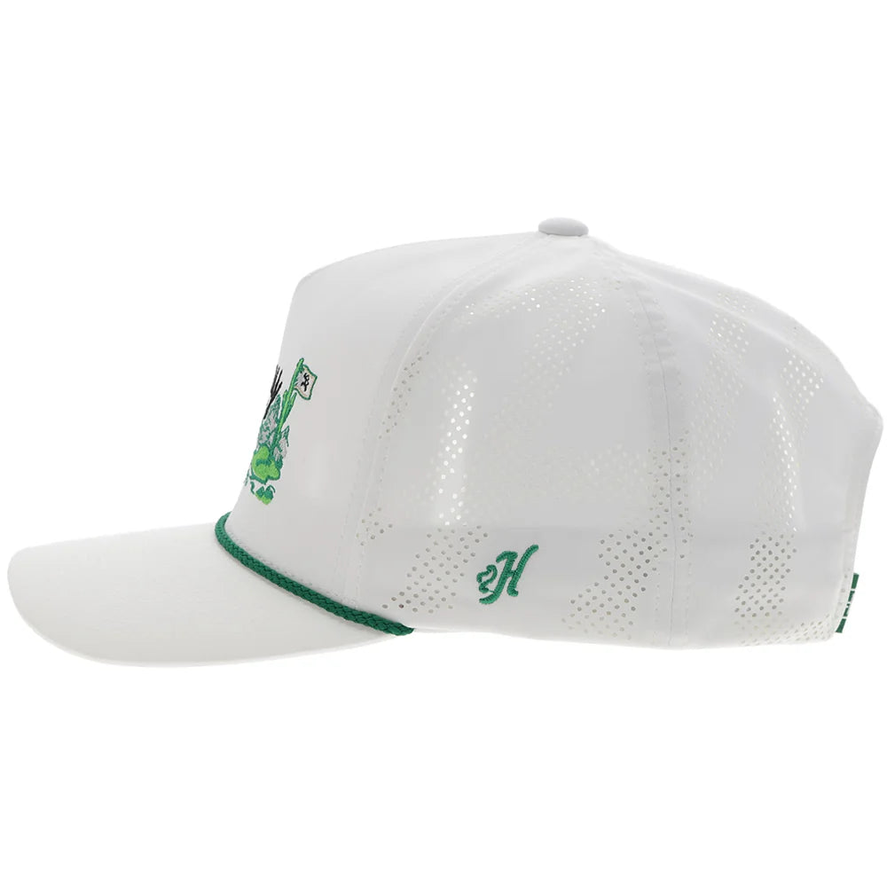 Hooey Hills Hat White W/ Golf Course Landscape