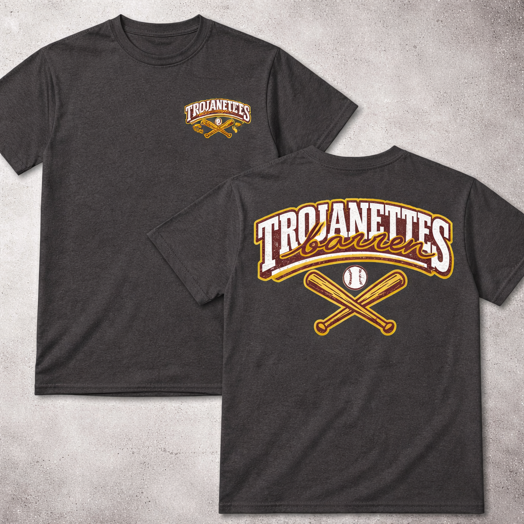 Barren Trojanettes Softball Pocket Print Tee