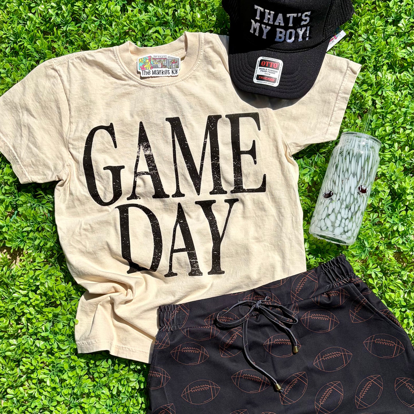 Distressed Game Day Comfort Colors Tee