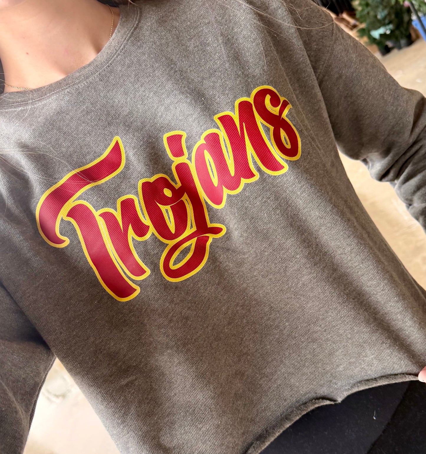 Trojans Cropped Crewneck