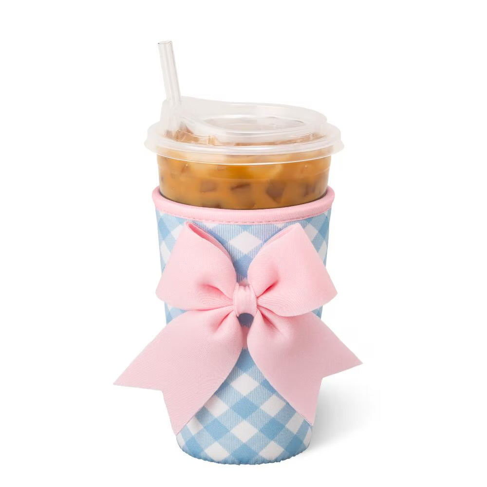 Gingham Swig Iced Cup Coolie (Medium)