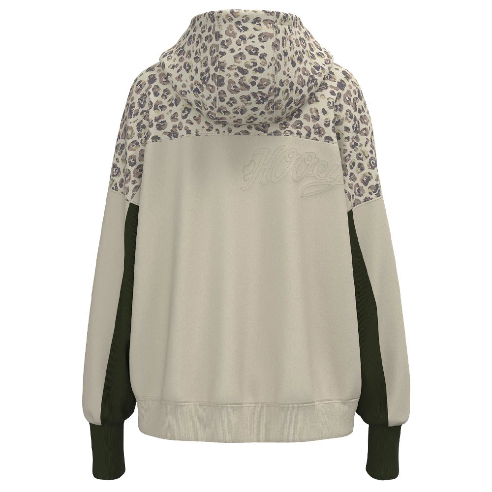 Hooey Ladies Casa Hoody - Cream/Leopard