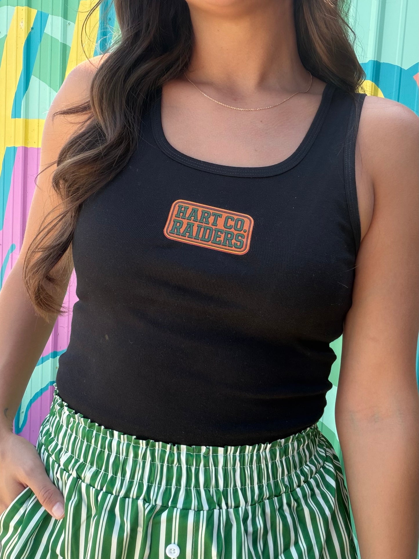 Hart County Raiders Faux Patch Fitted Tank