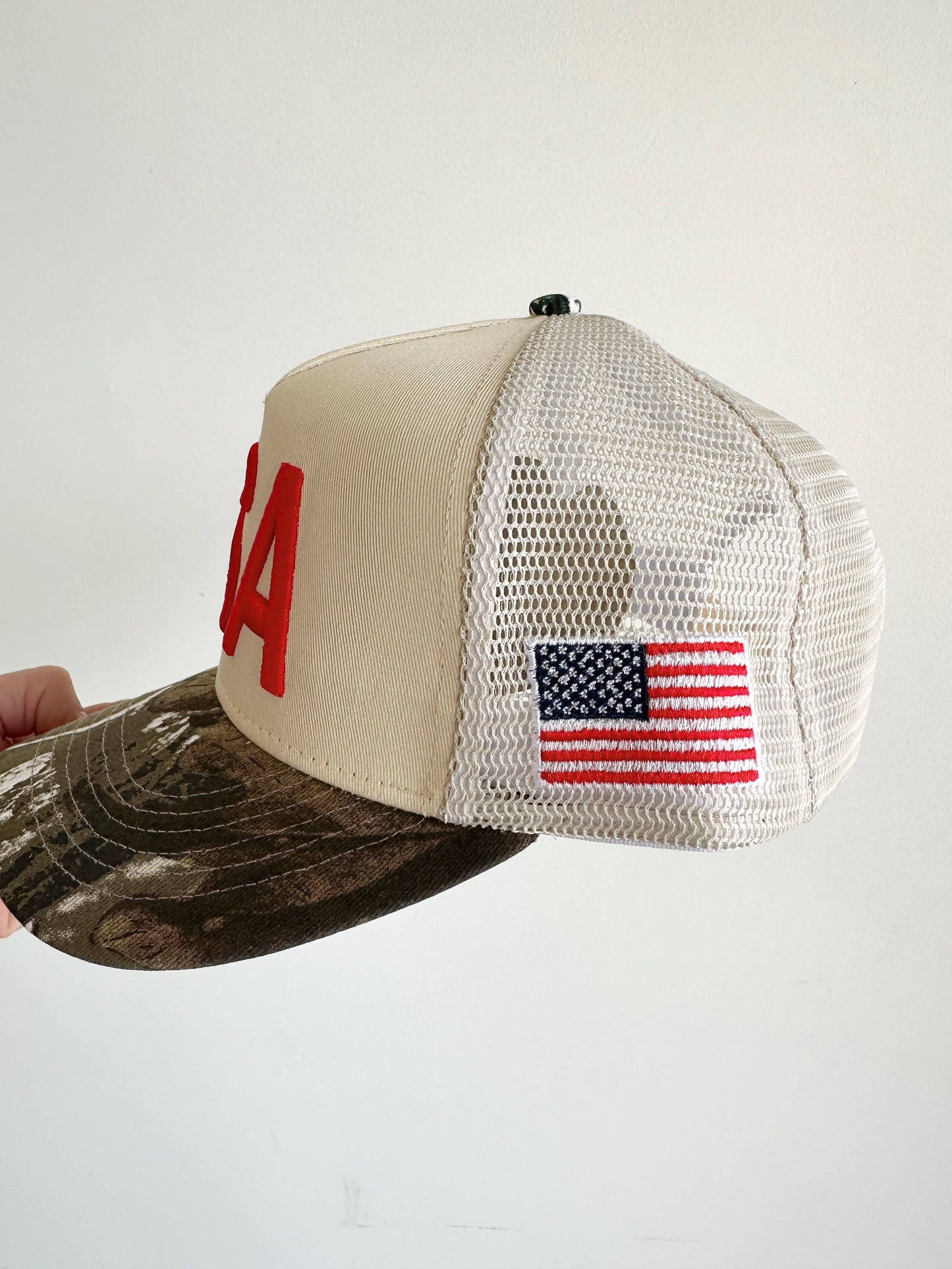 USA Camo Embroidered Trucker Hat