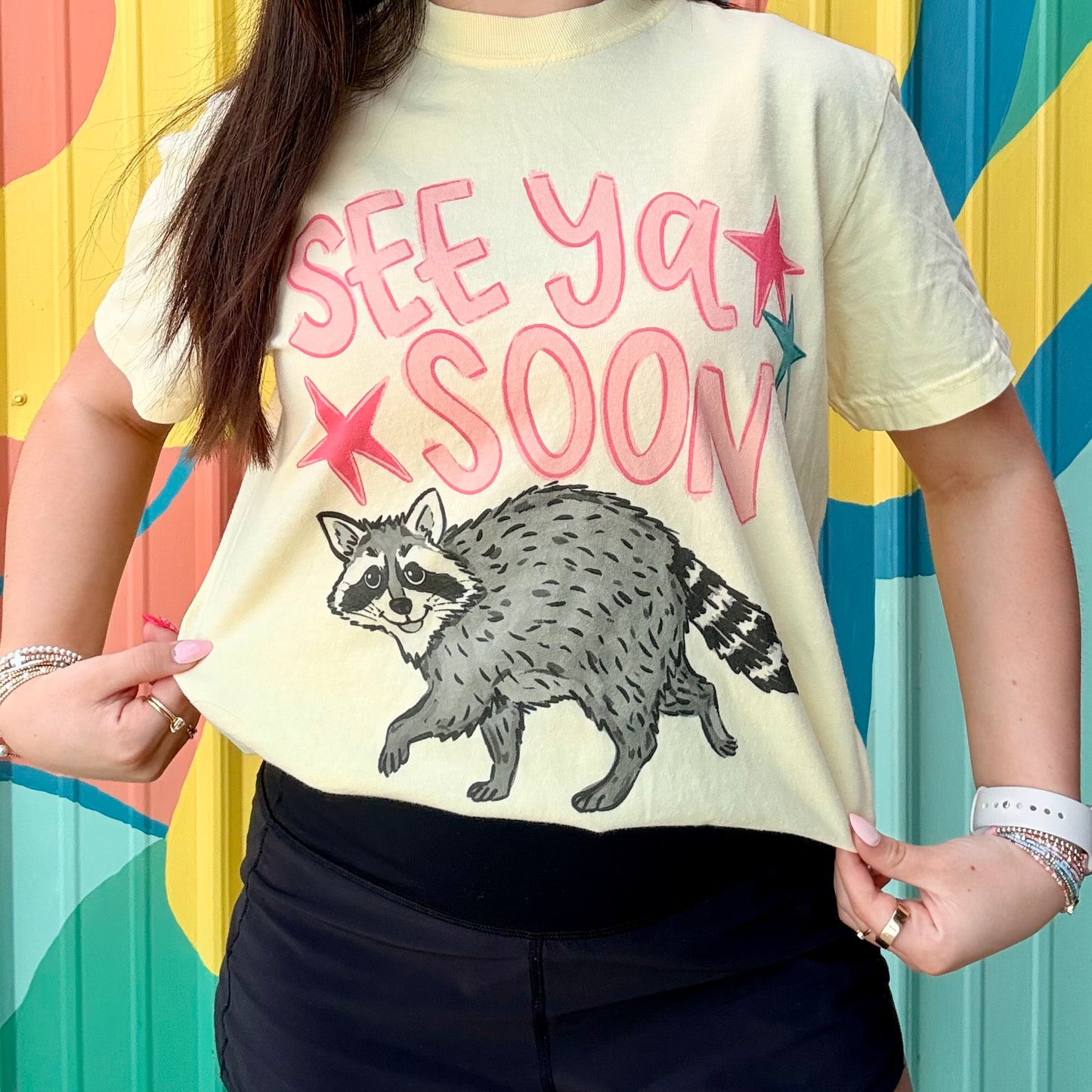 See Ya Soon Raccoon Comfort Color Tee (Youth & Adult)