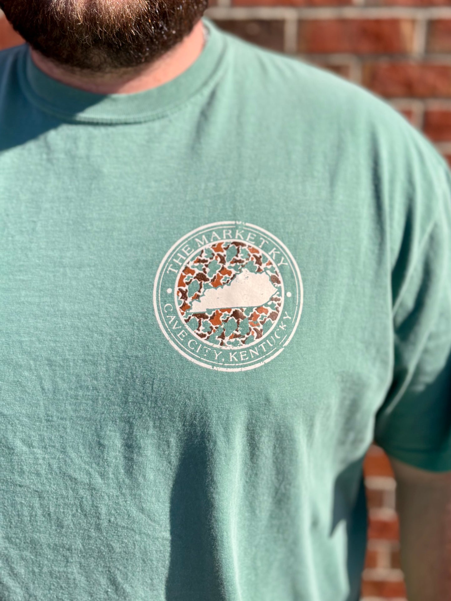 TMK Camo Logo Comfort Colors Pocket Print Tee