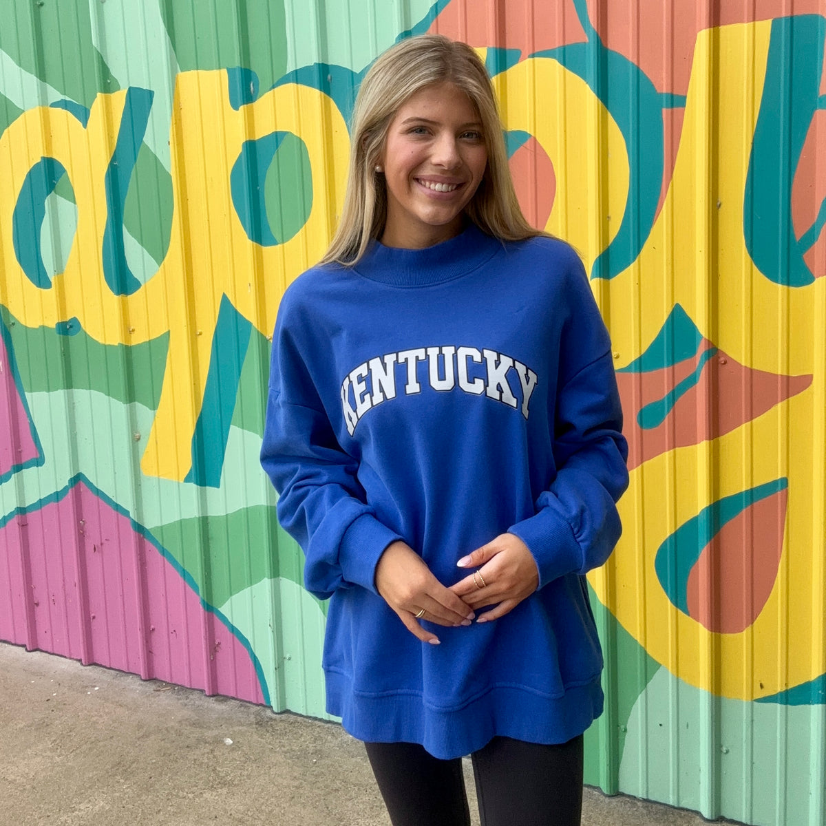 Kentucky Blue Mock Neck