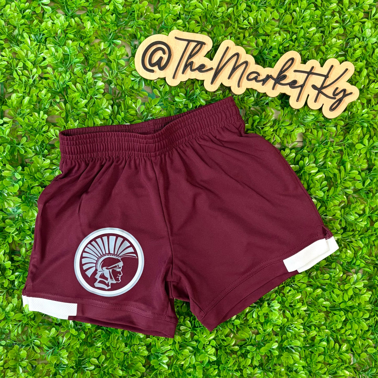 Trojans Youth Athletic Shorts - Burgundy/White
