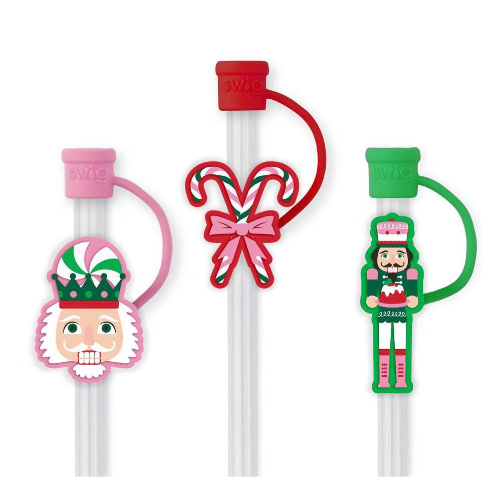 Sugar Plum Soldiers Swig Straw Topper Set