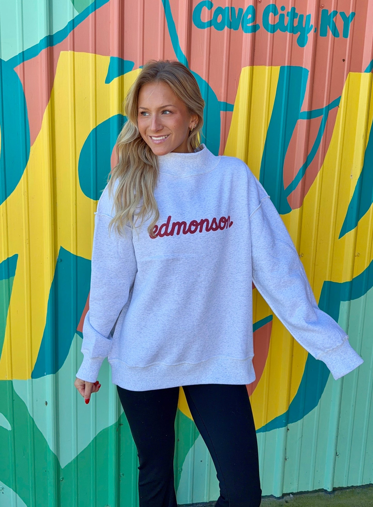 Edmonson Grey Mock Neck