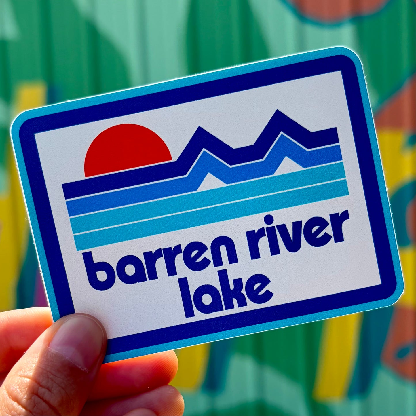 Retro Barren River Lake Sticker