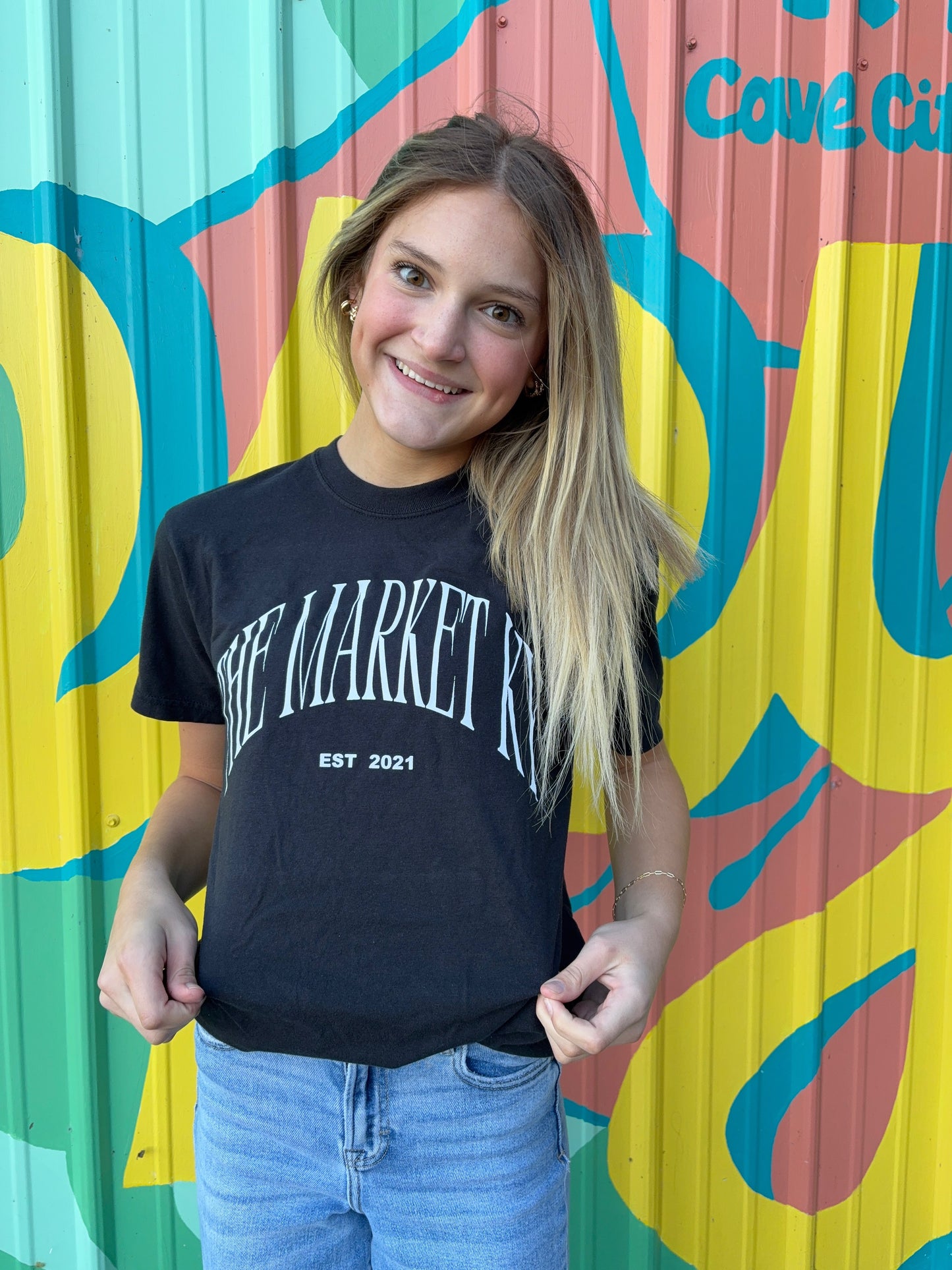 The Market Ky Black/White Comfort Colors Tee