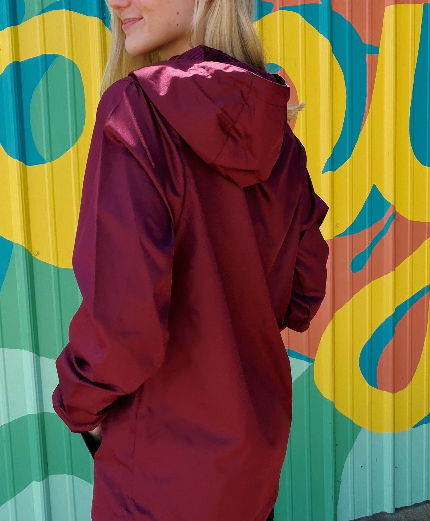 Barren Trojans Embroidered Rain Jacket - Burgundy