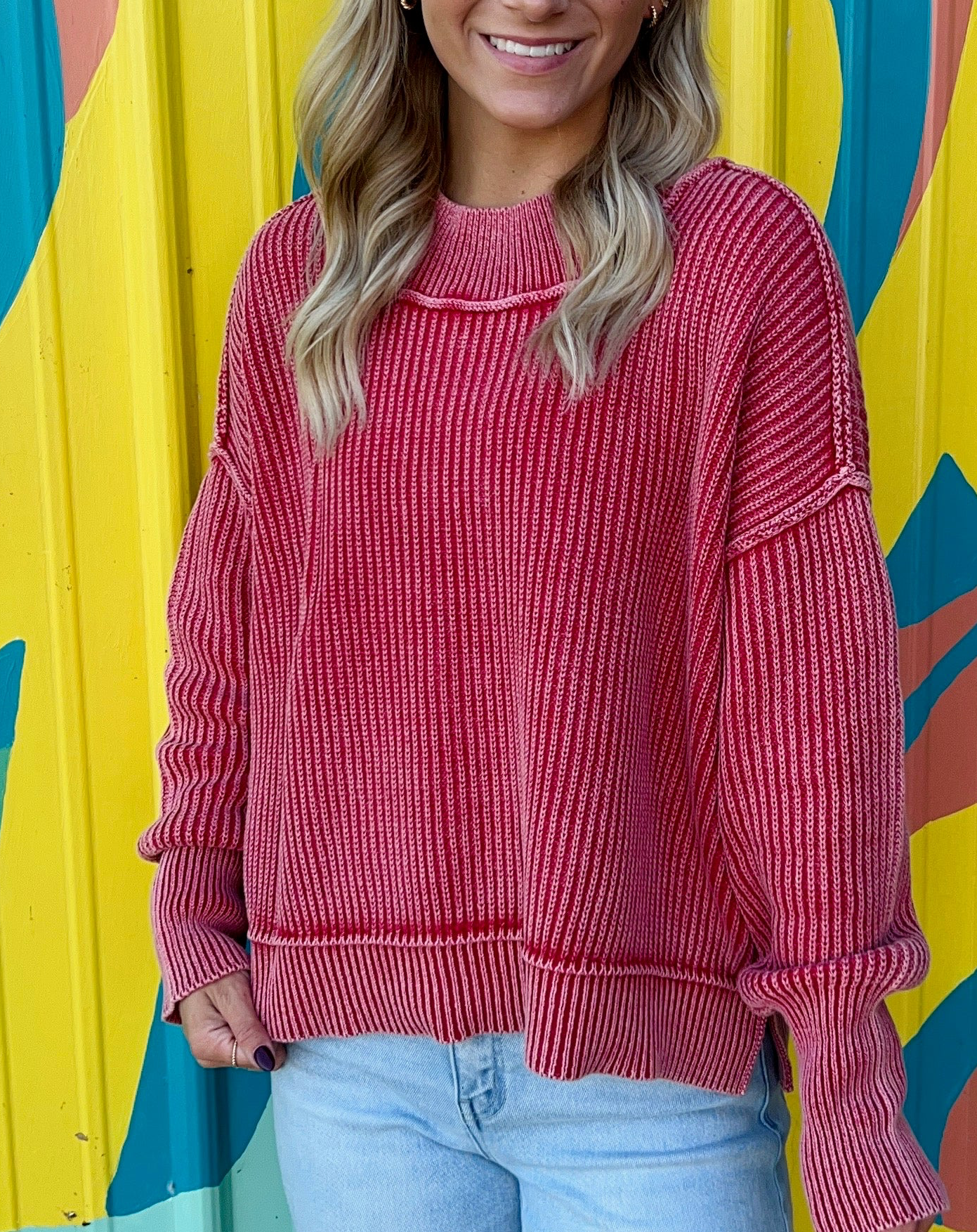 Spreading Christmas Cheer Ruby Red Pullover