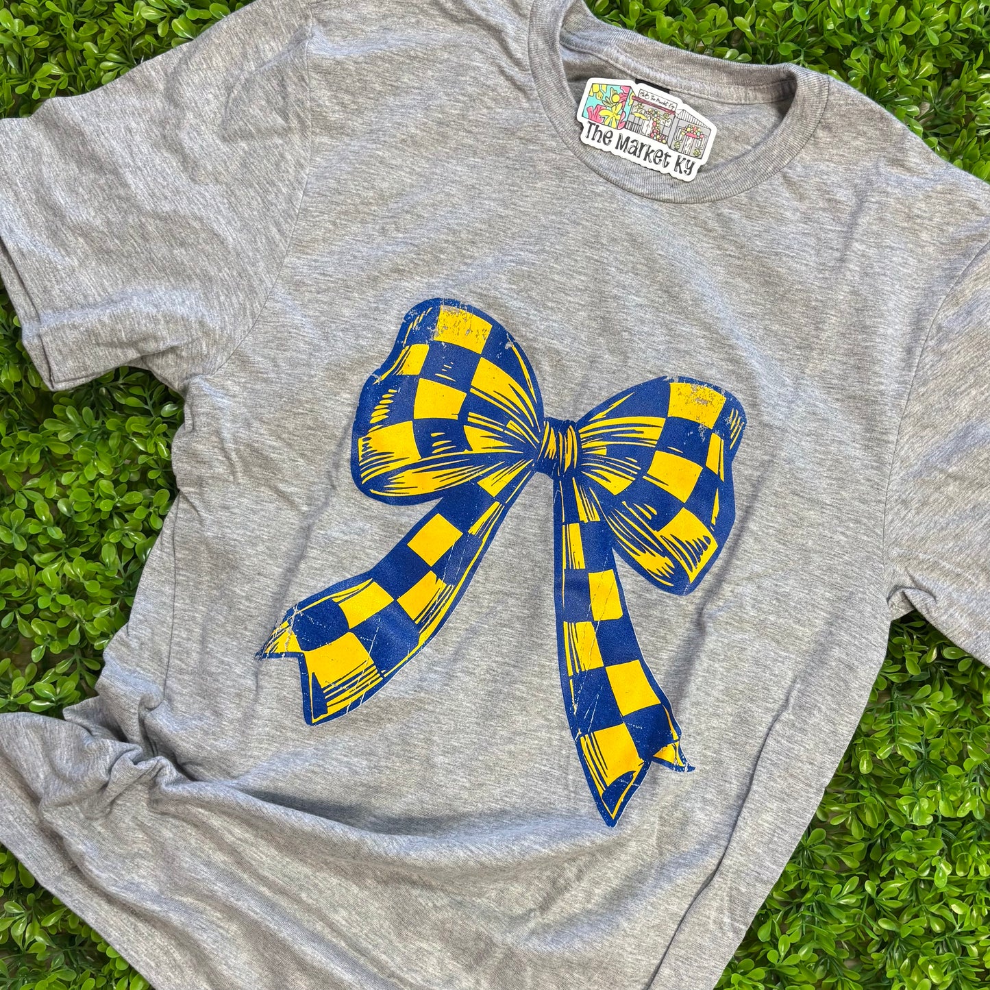 Blue & Yellow Bow Tee