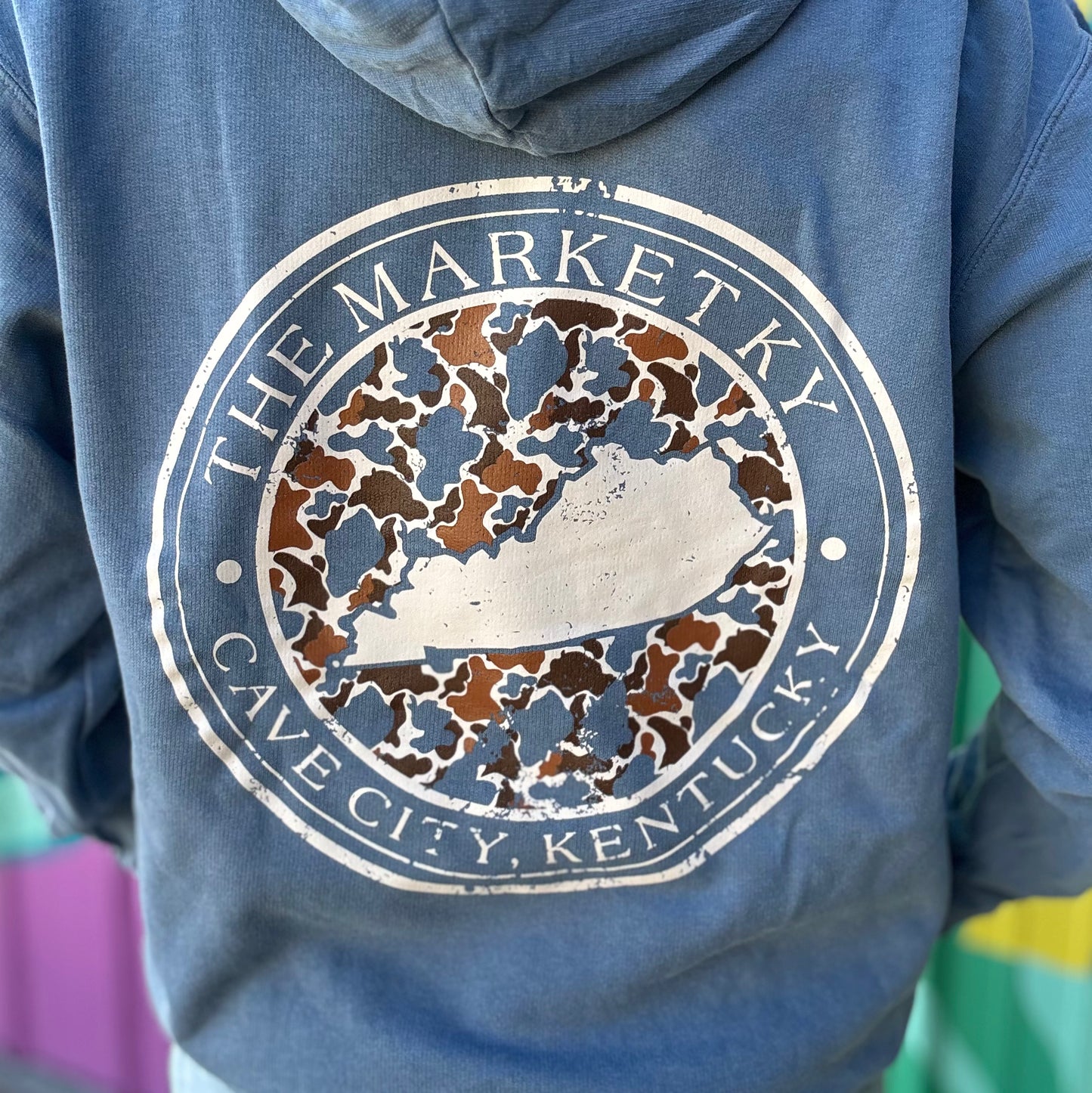 TMK Camo Logo Comfort Colors Pocket Print Hoodie