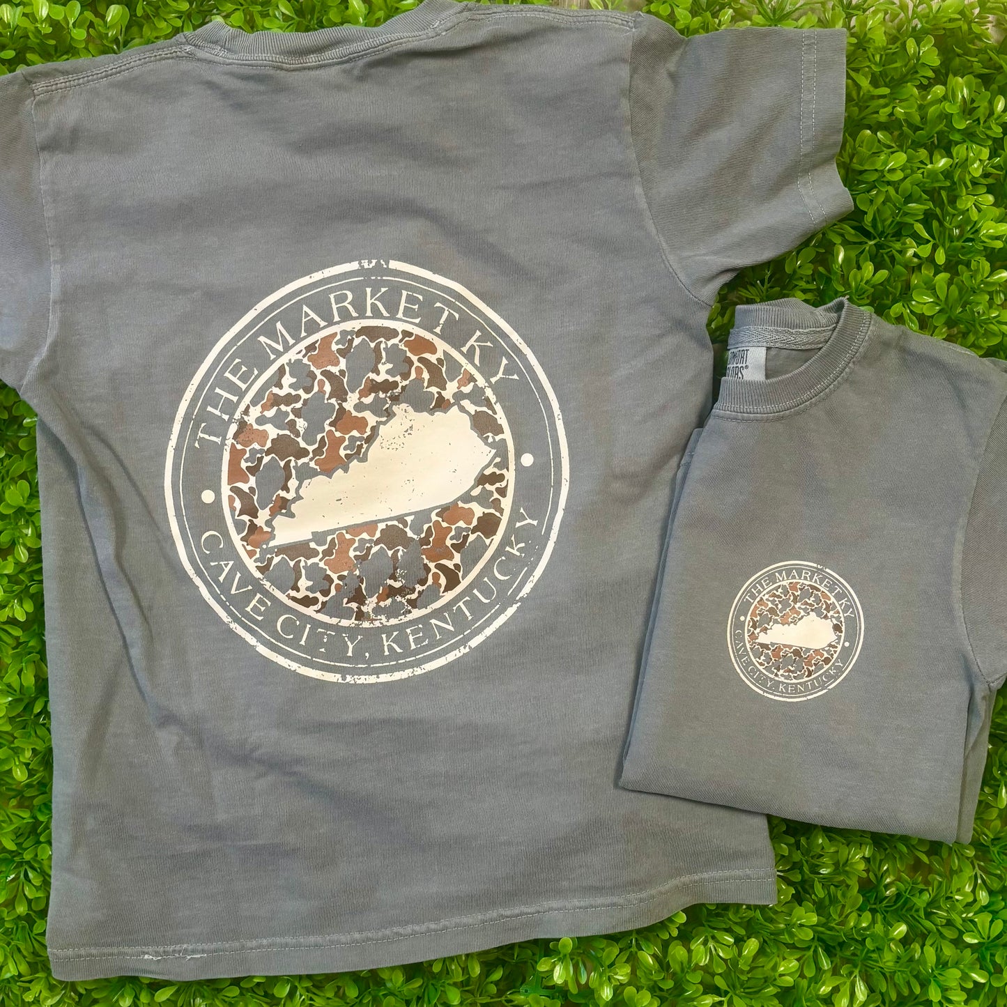 TMK Camo Logo Comfort Colors Pocket Print Youth Tee