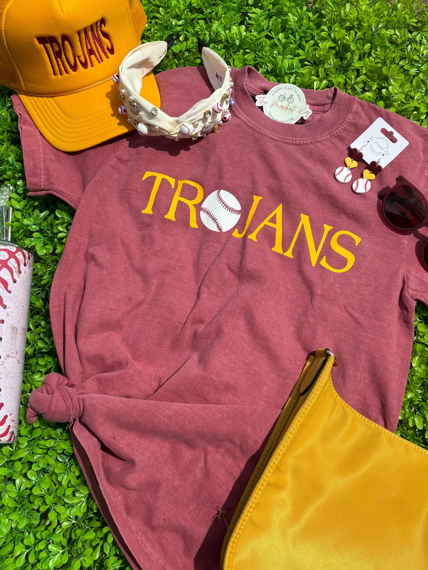 Trojans Baseball Comfort Colors Tee