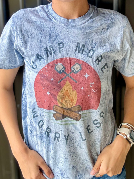 Camp More Worry Less Comfort Colors Tee