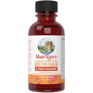 Mary Ruth’s Liquid Morning Multivitamin + Hair Growth- Peach Mango(1oz)
