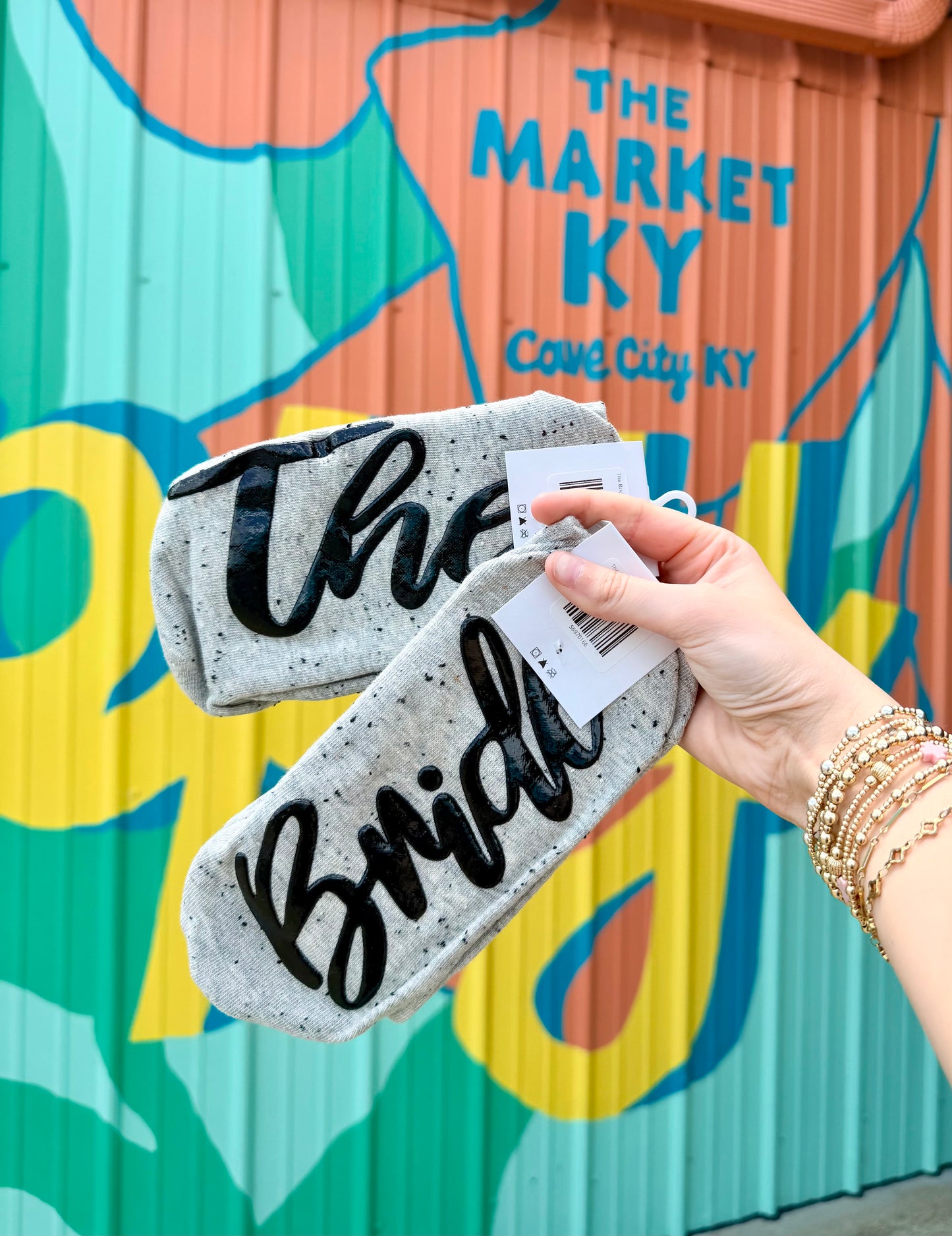 The Bride Socks - Gray & Black