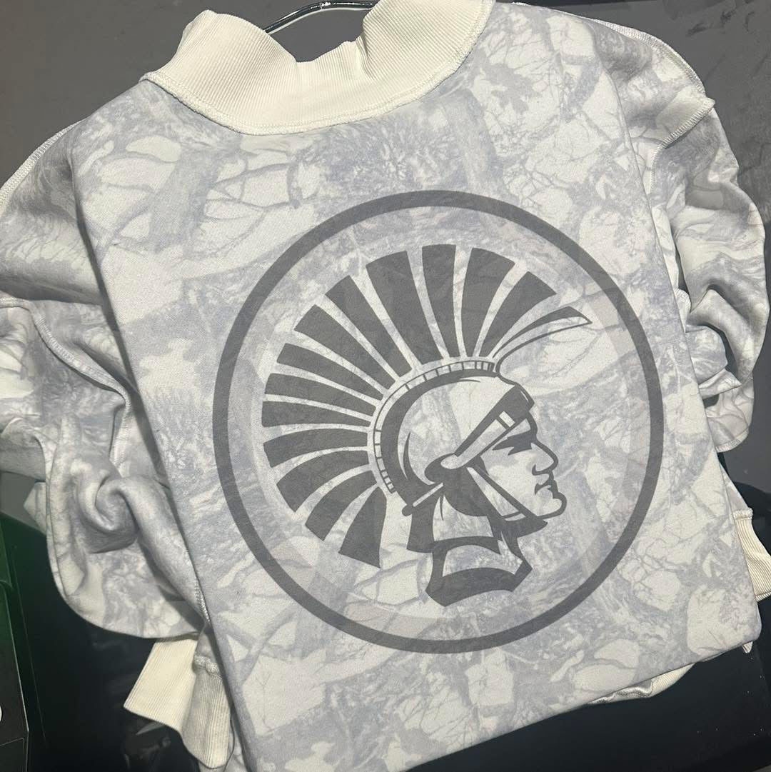 Trojans Camo Mock Neck Fleece Sweatshirt