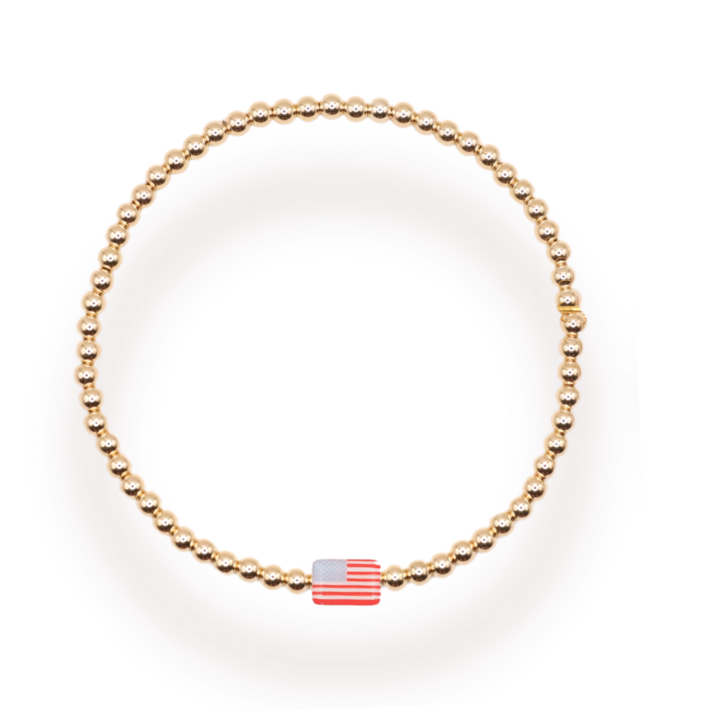 American Flag Bracelet: Standard 6.75 inch / Sprinkle