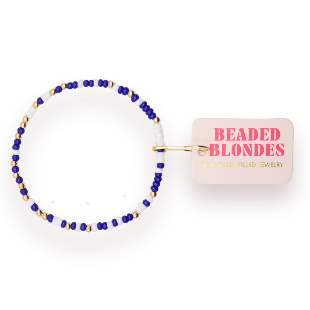 Navy & White Game Day Sprinkle: Standard 6.75 inch