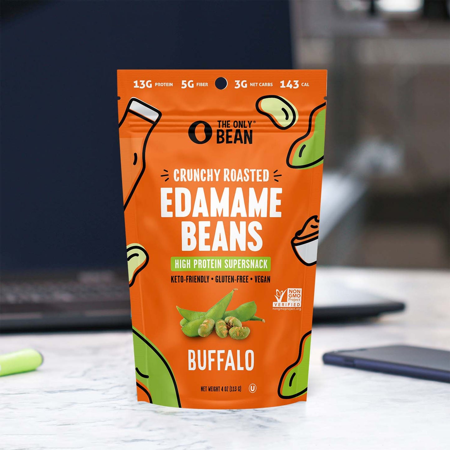 Crunchy Roasted Edamame Buffalo - 4oz