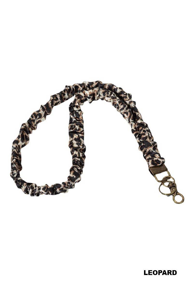 Trendy Scrunchie Lanyard: Leopard