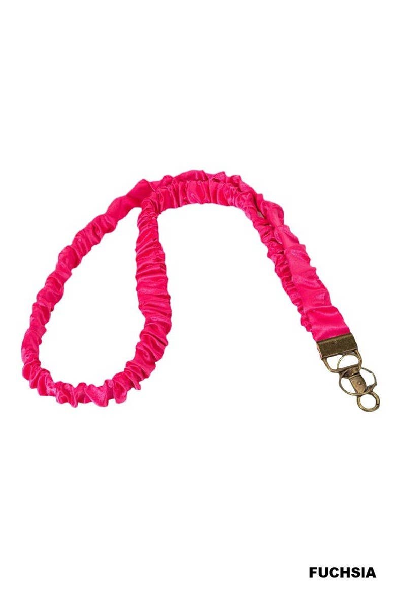 Trendy Scrunchie Lanyard: Bright Fuchsia