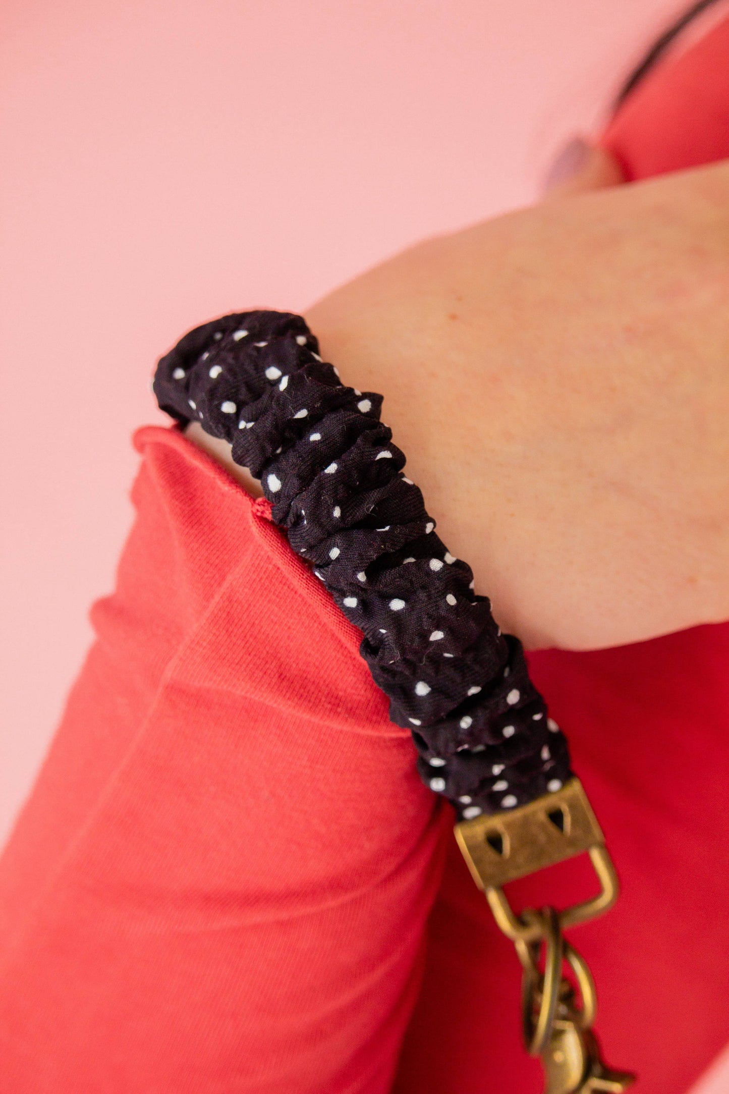 Black Polka Dot Keychain