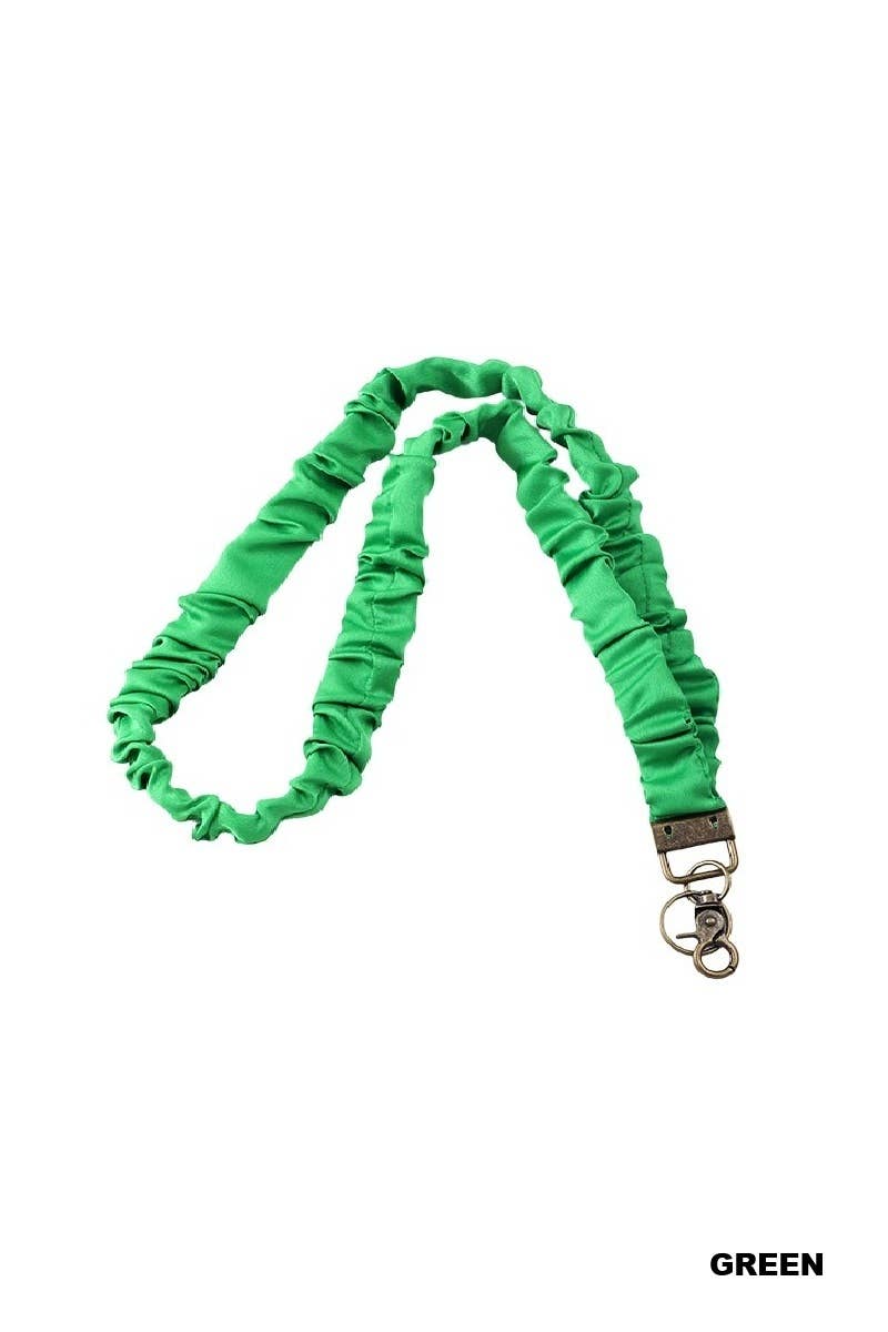 Trendy Scrunchie Lanyard: Green