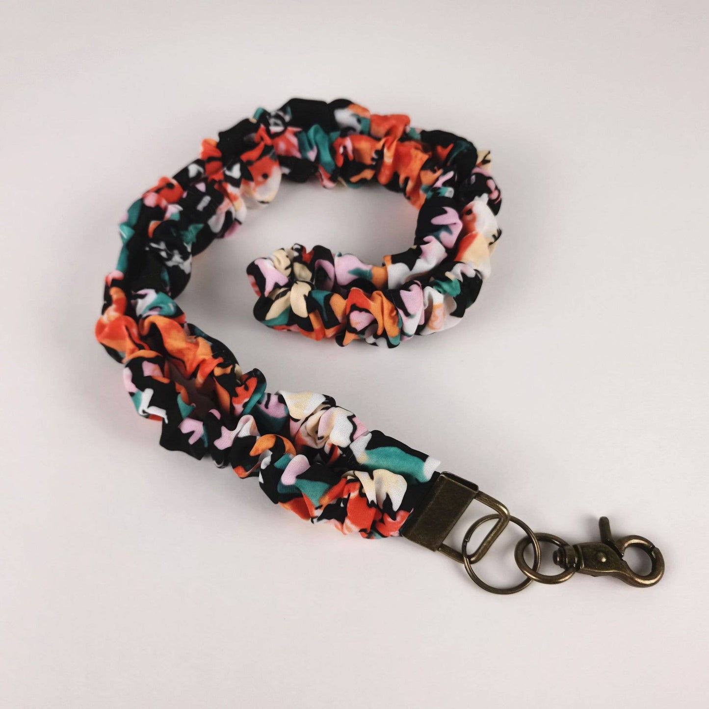 Idyllic Floral Fabric Lanyard: Multi-Color