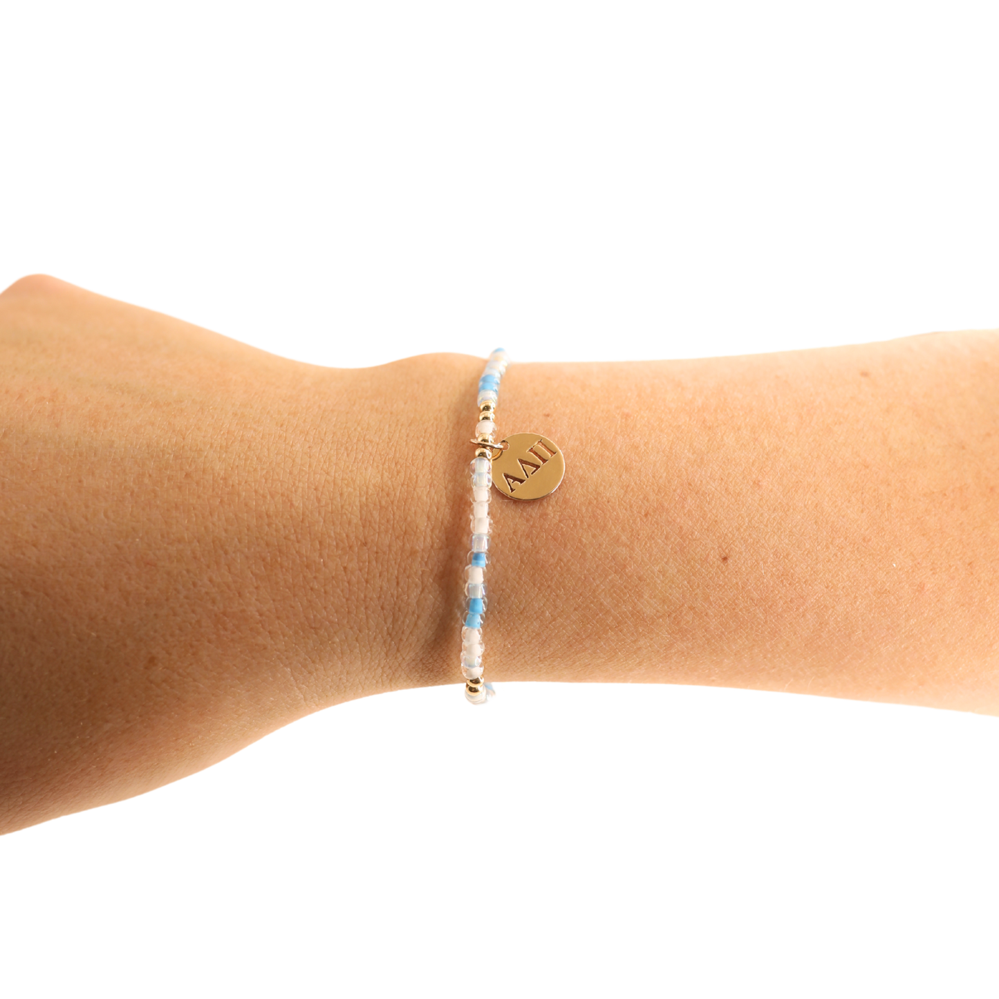 Alpha Delta Pi Sprinkle Charm Bracelet: Standard 6.75 inch