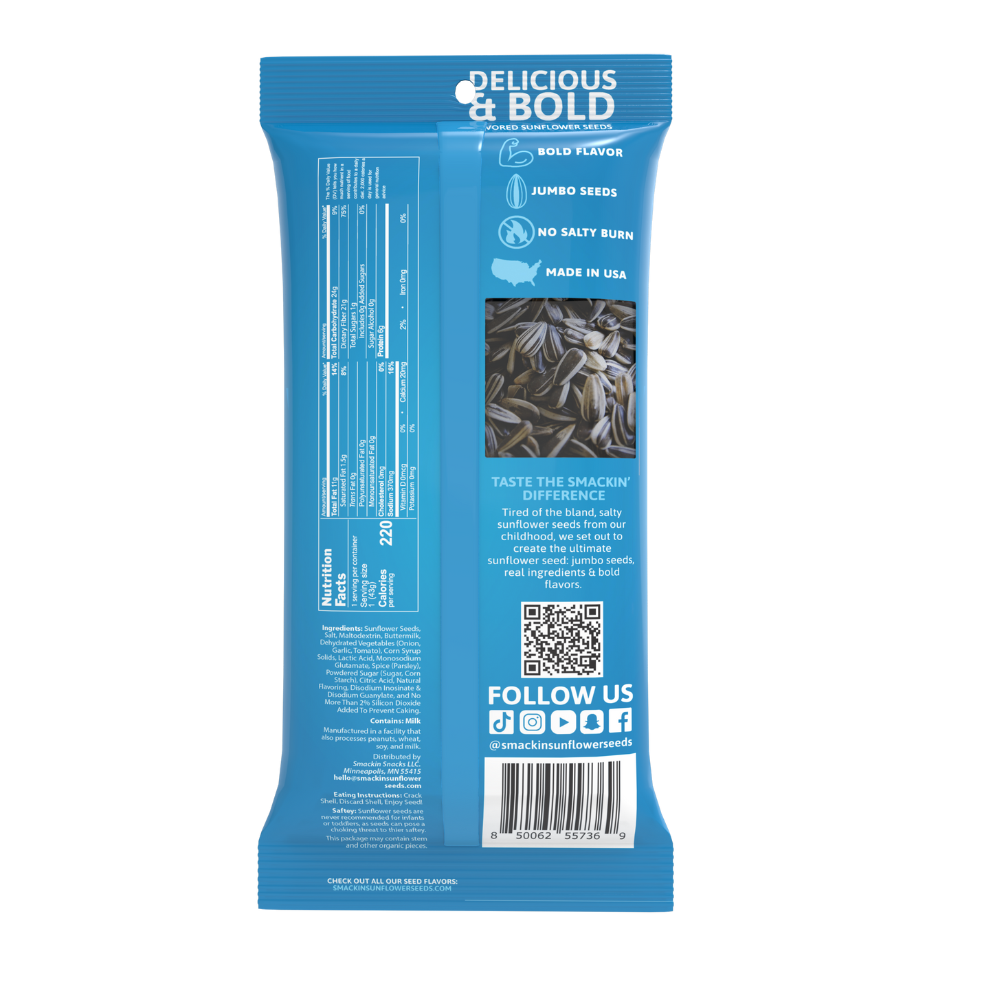 SMACKIN’ Ranch Sunflower Seeds (4oz)