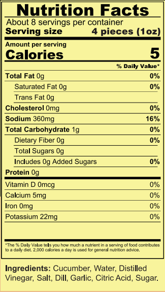 Garlic Dill - Pickle Chips (16 oz)