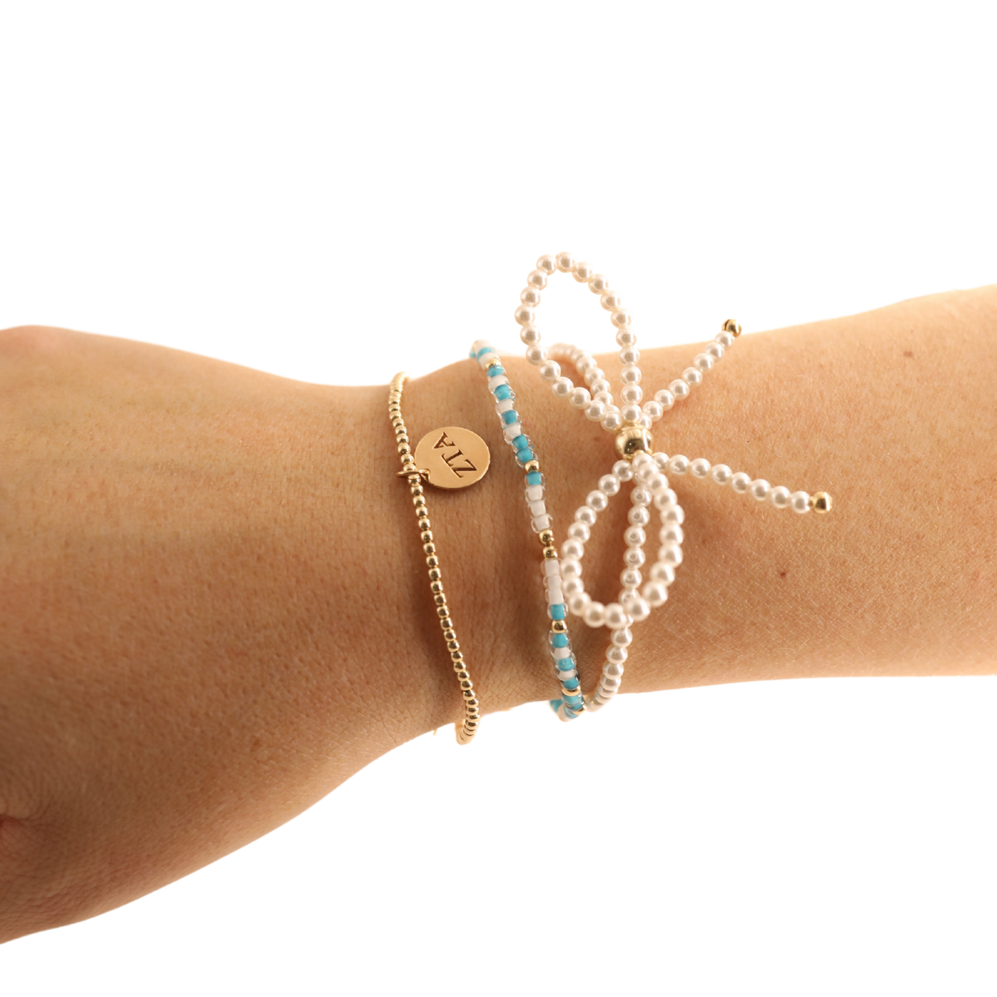 Teal Breeze Sprinkle Bracelet: Standard 6.75 inch