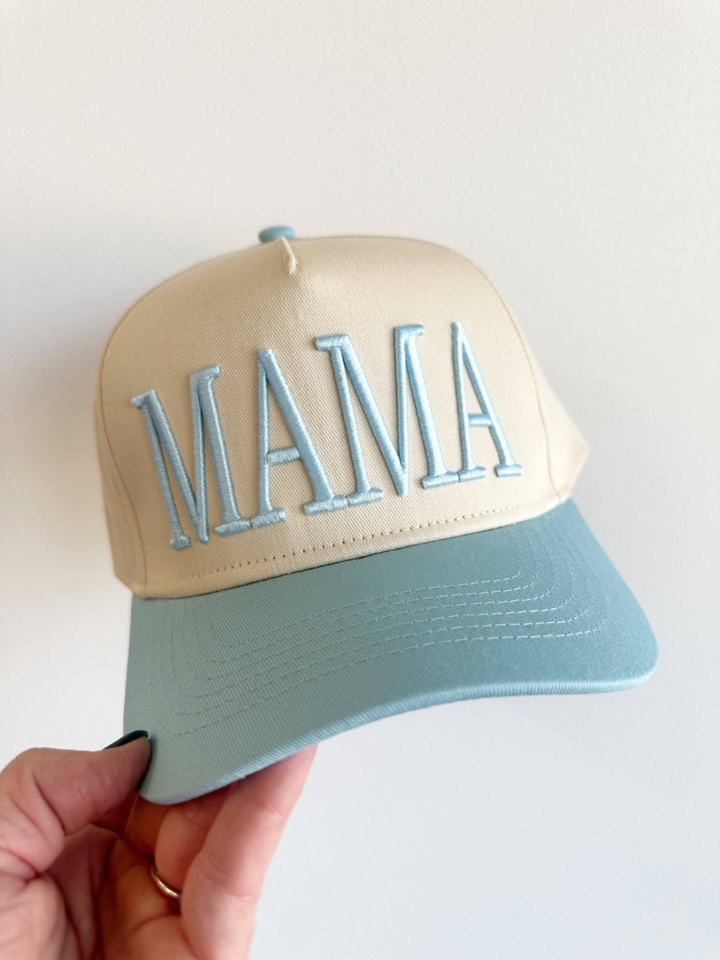 MAMA Vintage Trucker Hat-Blue