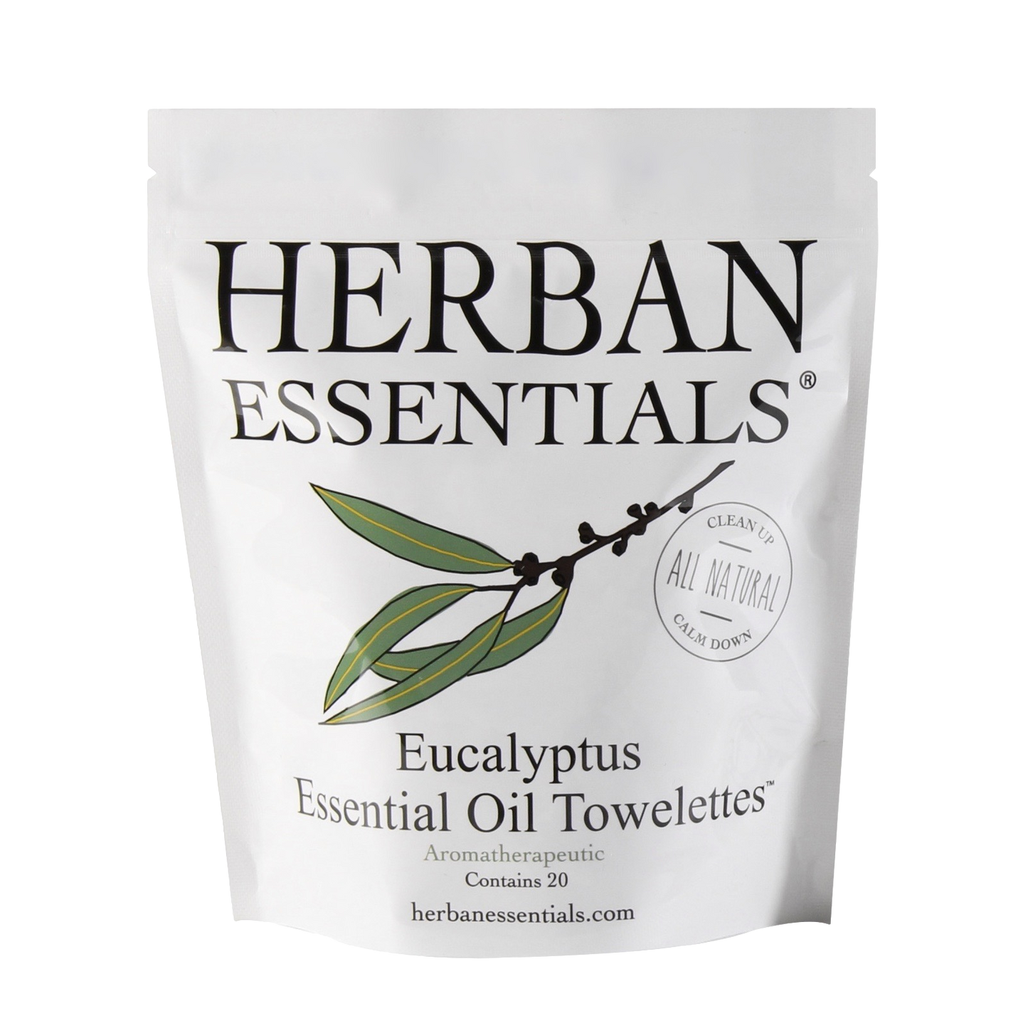 20 Individually Wrapped Eucalyptus Towelettes