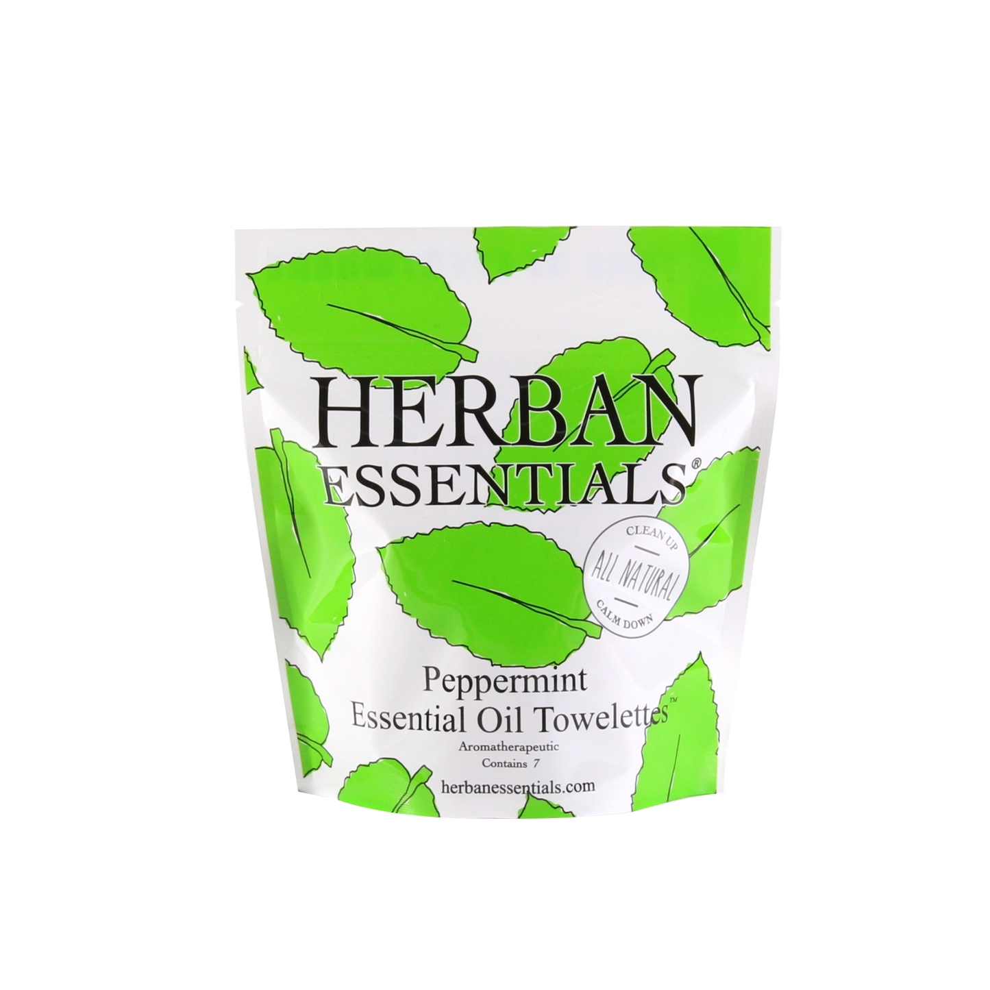 7 Individually Wrapped Peppermint Towelettes